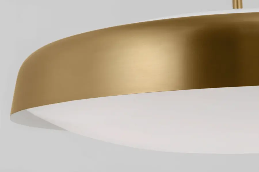Draper Three Light Pendant in Burnished Brass - Image 6
