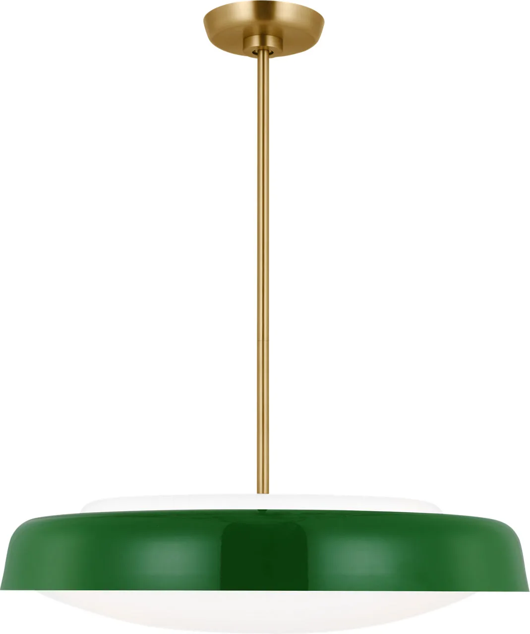Draper Three Light Pendant in Green