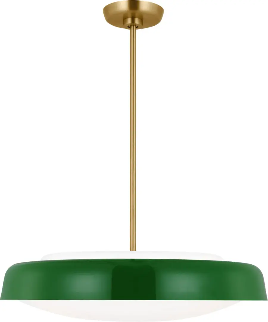 Draper Three Light Pendant in Green - Image 1