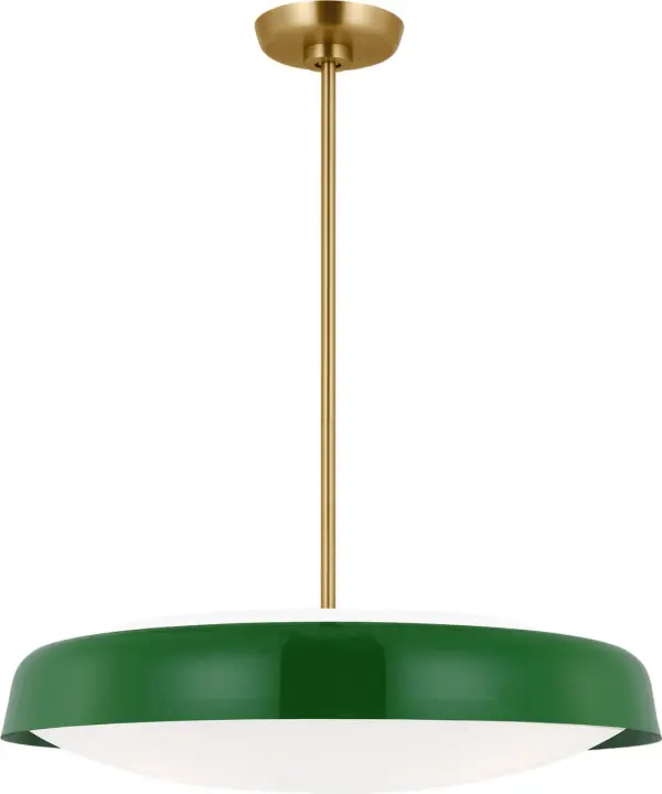 Draper Three Light Pendant in Green - Image 2