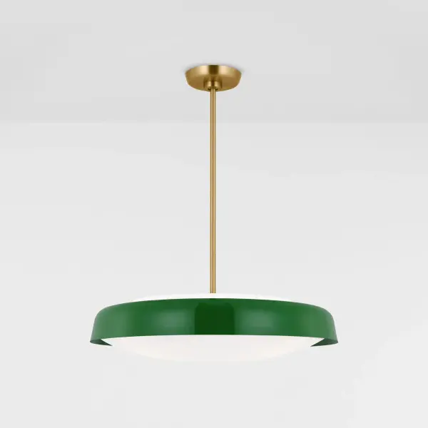 Draper Three Light Pendant in Green - Image 3