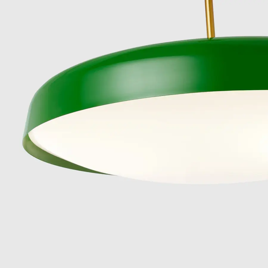 Draper Three Light Pendant in Green - Image 4