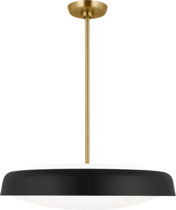 Draper Three Light Pendant in Midnight Black - Image 1