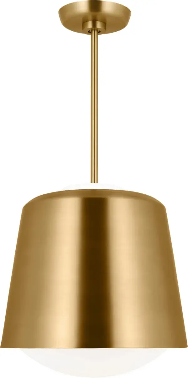 Draper One Light Pendant in Burnished Brass - Image 1