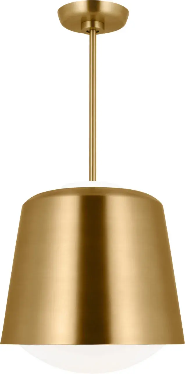 Draper One Light Pendant in Burnished Brass - Image 1
