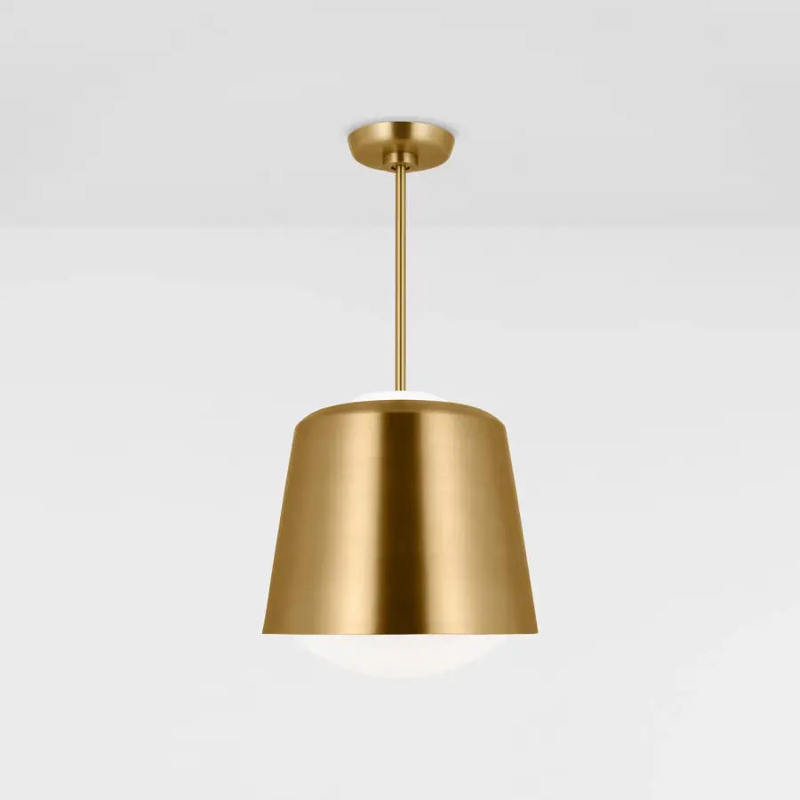 Draper One Light Pendant in Burnished Brass - Image 3