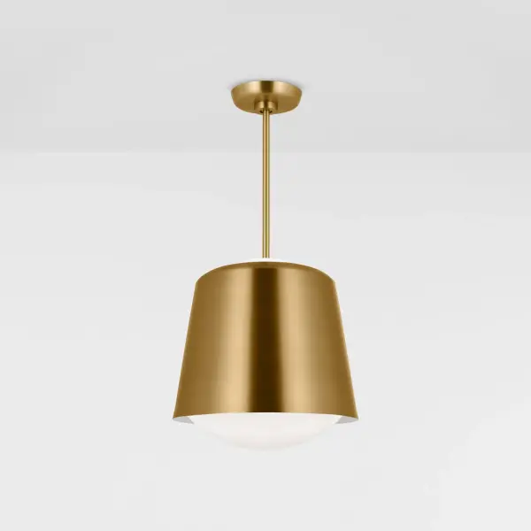 Draper One Light Pendant in Burnished Brass - Image 4