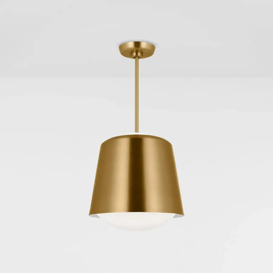 Draper One Light Pendant in Burnished Brass - Image 4