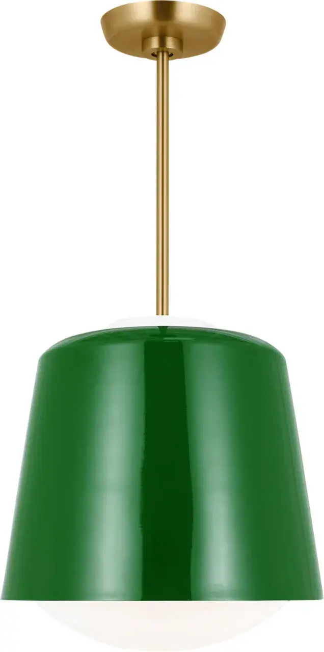 Draper One Light Pendant in Green - Image 1