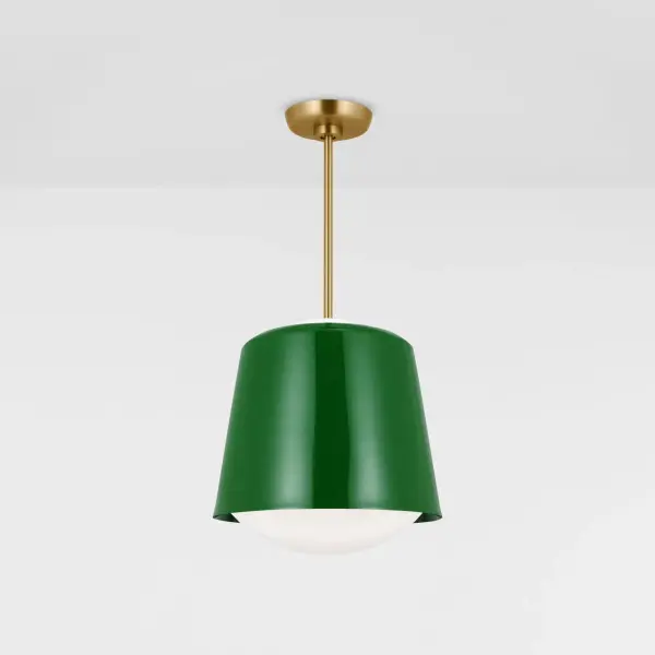 Draper One Light Pendant in Green - Image 3