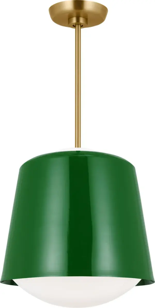 Draper One Light Pendant in Green - Image 4