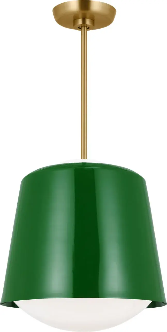 Draper One Light Pendant in Green - Image 4