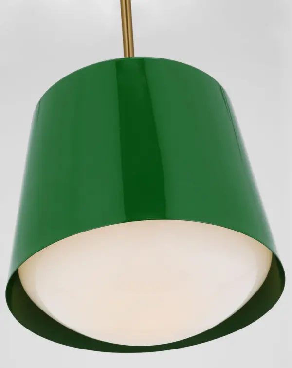 Draper One Light Pendant in Green - Image 5
