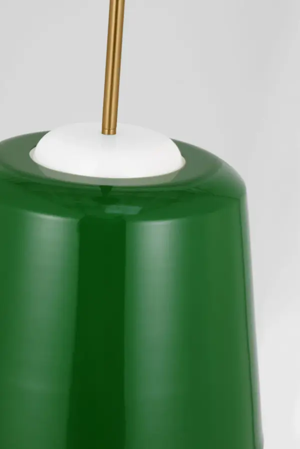 Draper One Light Pendant in Green - Image 9