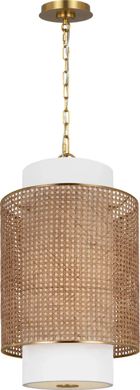 The Sawyer Small Hanging Shade brings organic warmth and coastal elegance to intimate spaces. Its handwoven blonde rattan construction filters light beautifully while adding natural texture and visual interest.
