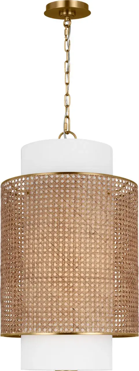 Sawyer Small Hanging Shade in Blonde Rattan - Image 3
