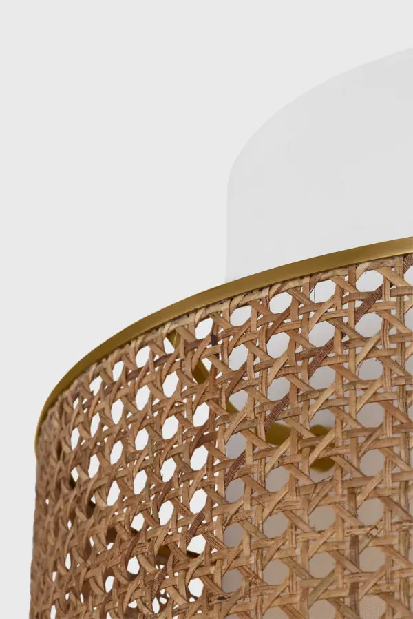 Sawyer Small Hanging Shade in Blonde Rattan - Image 4