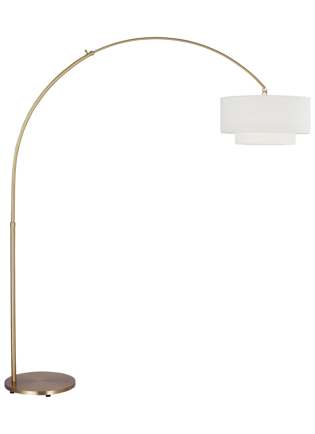 Sawyer One Light Floor Lamp in Burnished Brass