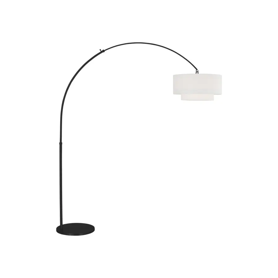 Sawyer One Light Floor Lamp in Midnight Black