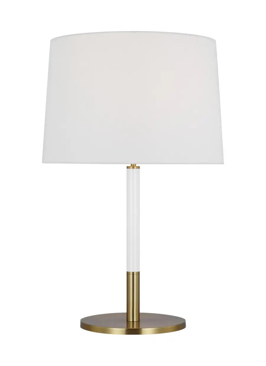 Monroe One Light Table Lamp in Burnished Brass