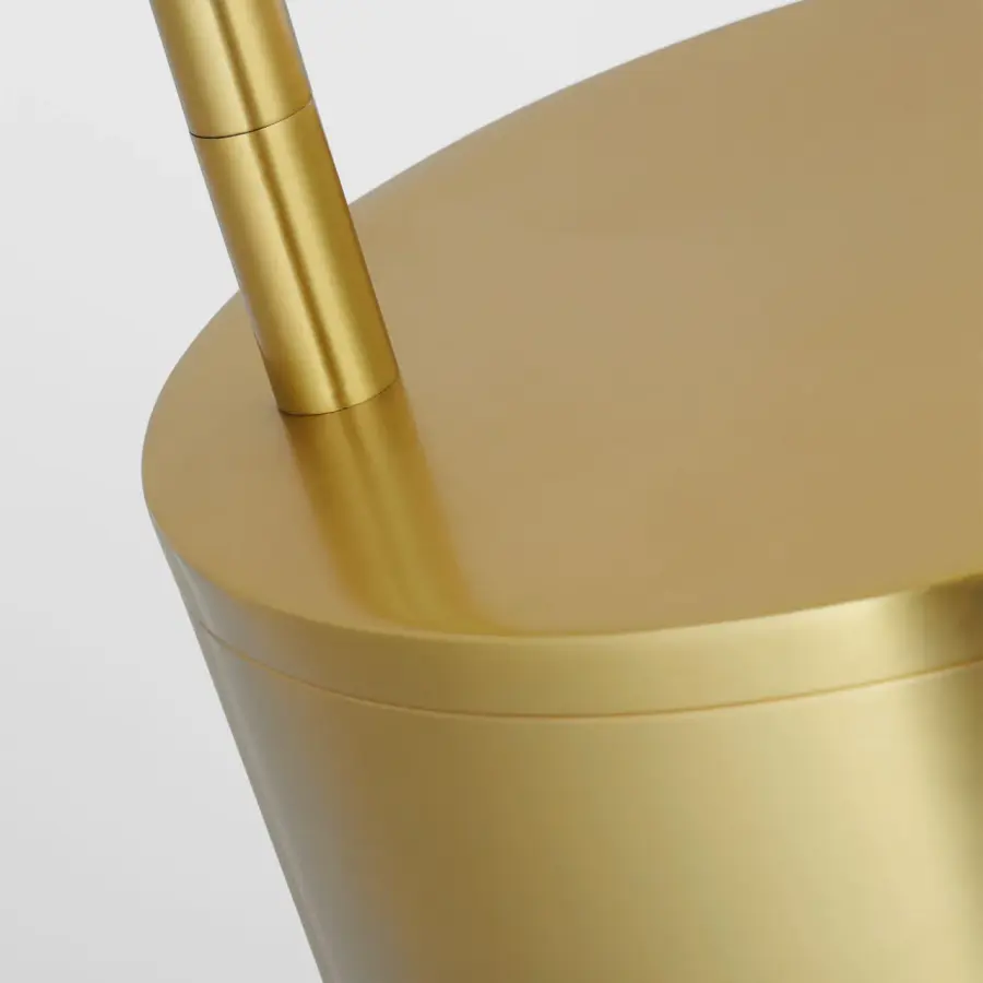 Noemie Extra Large Floor Lamp in Burnished Brass - Image 4