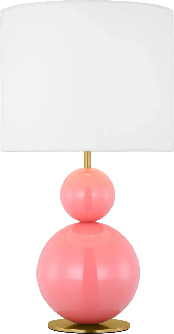 Suki Medium Table Lamp in Coral - Image 1