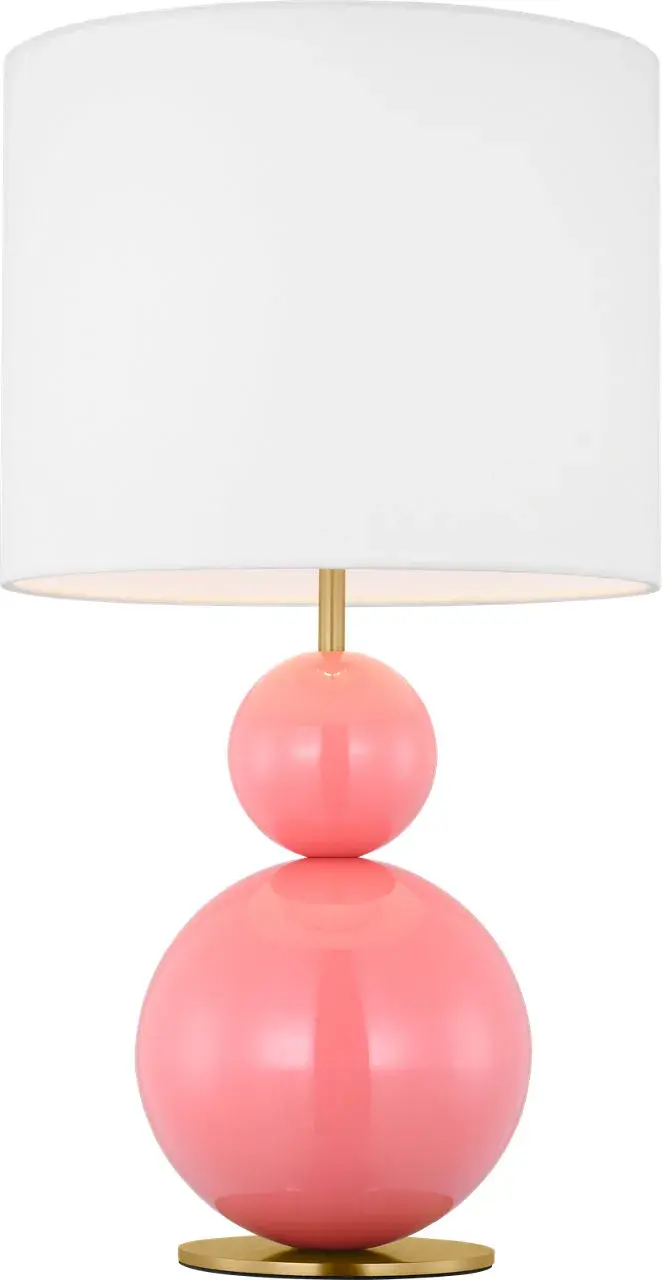 Suki Medium Table Lamp in Coral - Image 2