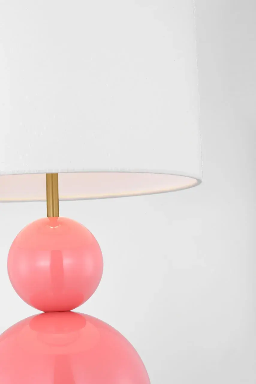 Suki Medium Table Lamp in Coral - Image 4