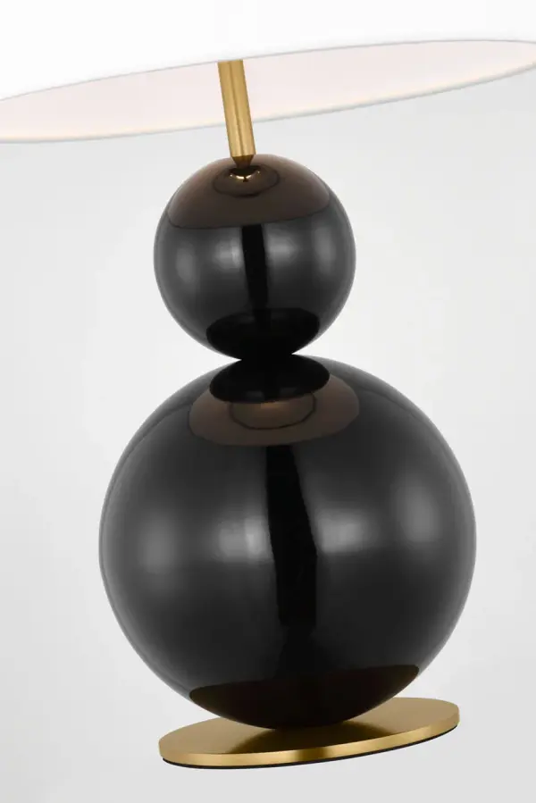 Suki Medium Table Lamp in Gloss Black - Image 3