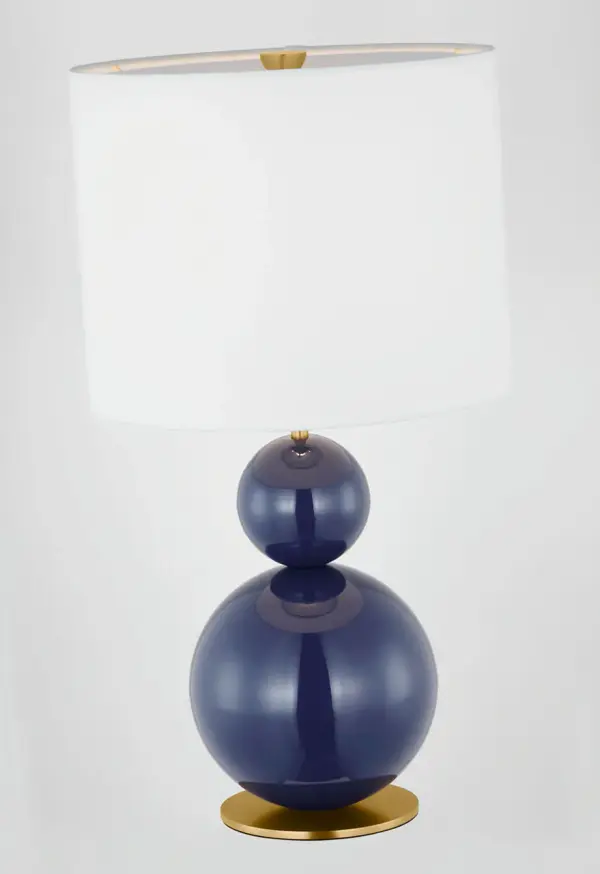 Suki Medium Table Lamp in Navy - Image 3