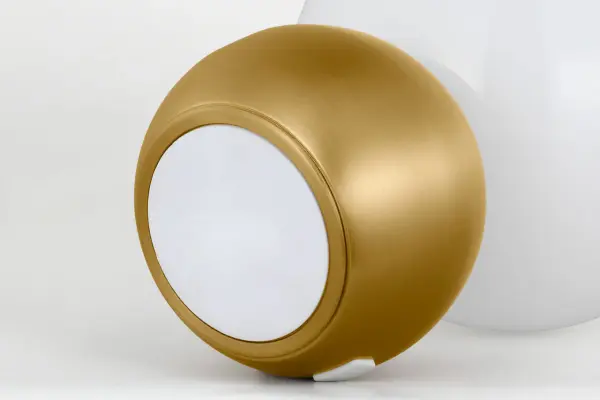The Suki by kate spade new york combines minimalist elegance with modern convenience. Its milk glass globe and sculptural brass base deliver sophisticated style, while USB-C recharging eliminates cord clutter. - alternate view