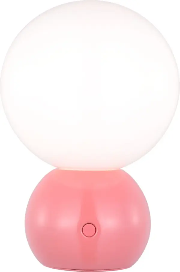 The Suki by kate spade new york combines minimalist elegance with modern convenience. Its milk glass globe and sculptural coral base deliver soft, warm lighting with USB-C recharging and simple push-button control.