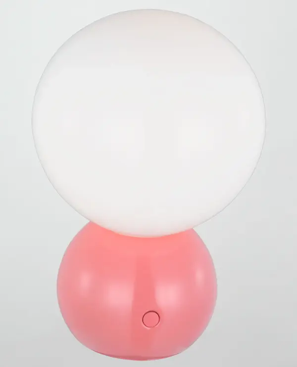 The Suki by kate spade new york combines minimalist elegance with modern convenience. Its milk glass globe and sculptural coral base deliver soft, warm lighting with USB-C recharging and simple push-button control. - alternate view