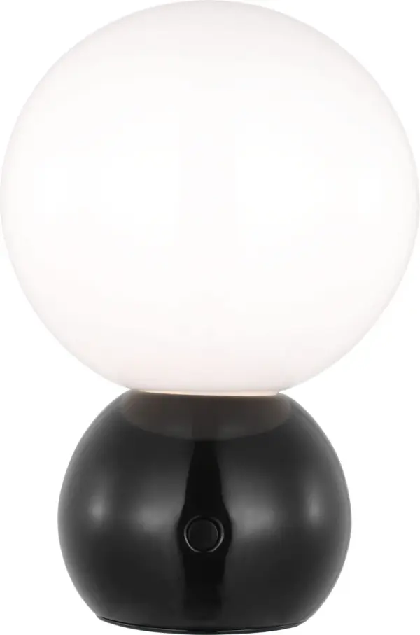 The Suki by kate spade new york combines minimalist elegance with modern convenience. Its sculptural base and milk glass globe deliver soft, warm lighting while USB-C charging eliminates cord clutter.