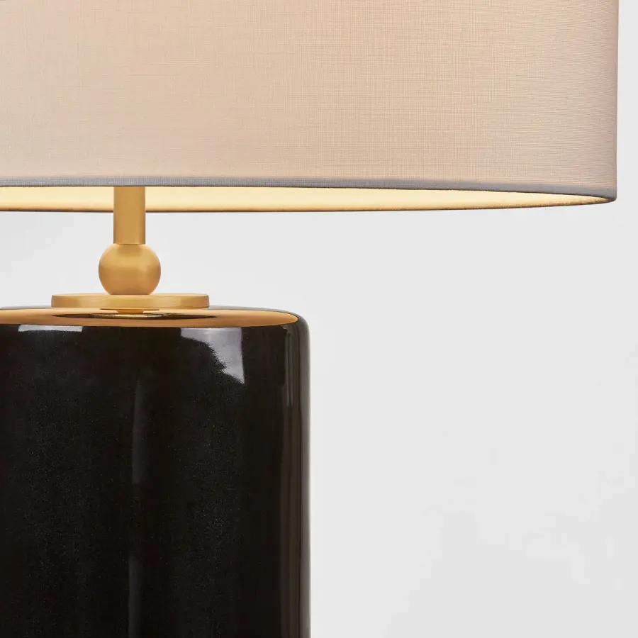 Lauren 26" Table Lamp in Black Ceramic - Image 4