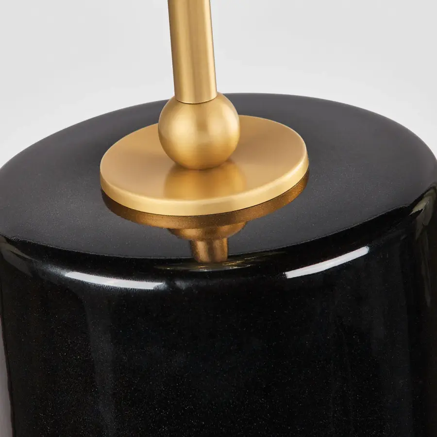 Lauren 26" Table Lamp in Black Ceramic - Image 5