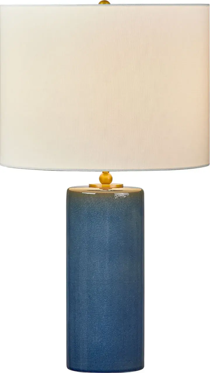 Lauren 26" Table Lamp in Deep Ocean Crackle - Image 1