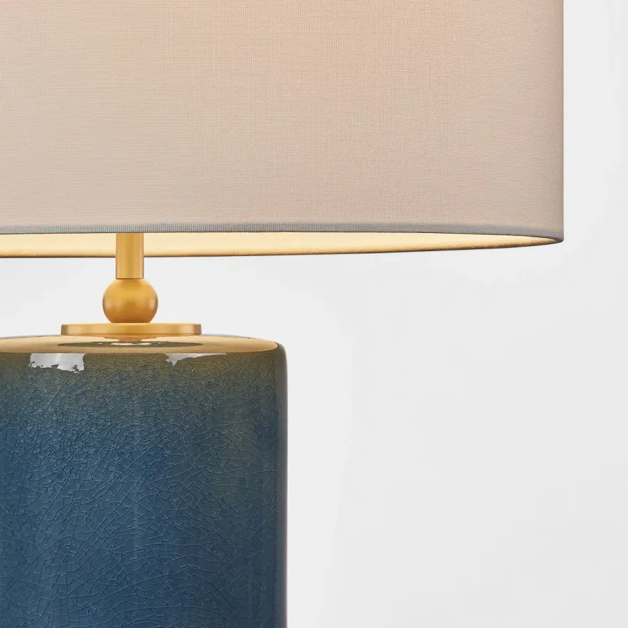Lauren 26" Table Lamp in Deep Ocean Crackle - Image 4