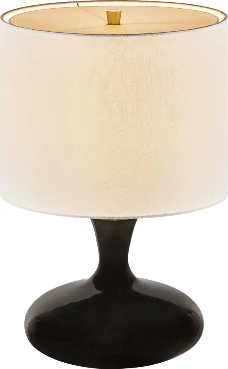 Amber 21" Table Lamp in Black Ceramic - Image 2