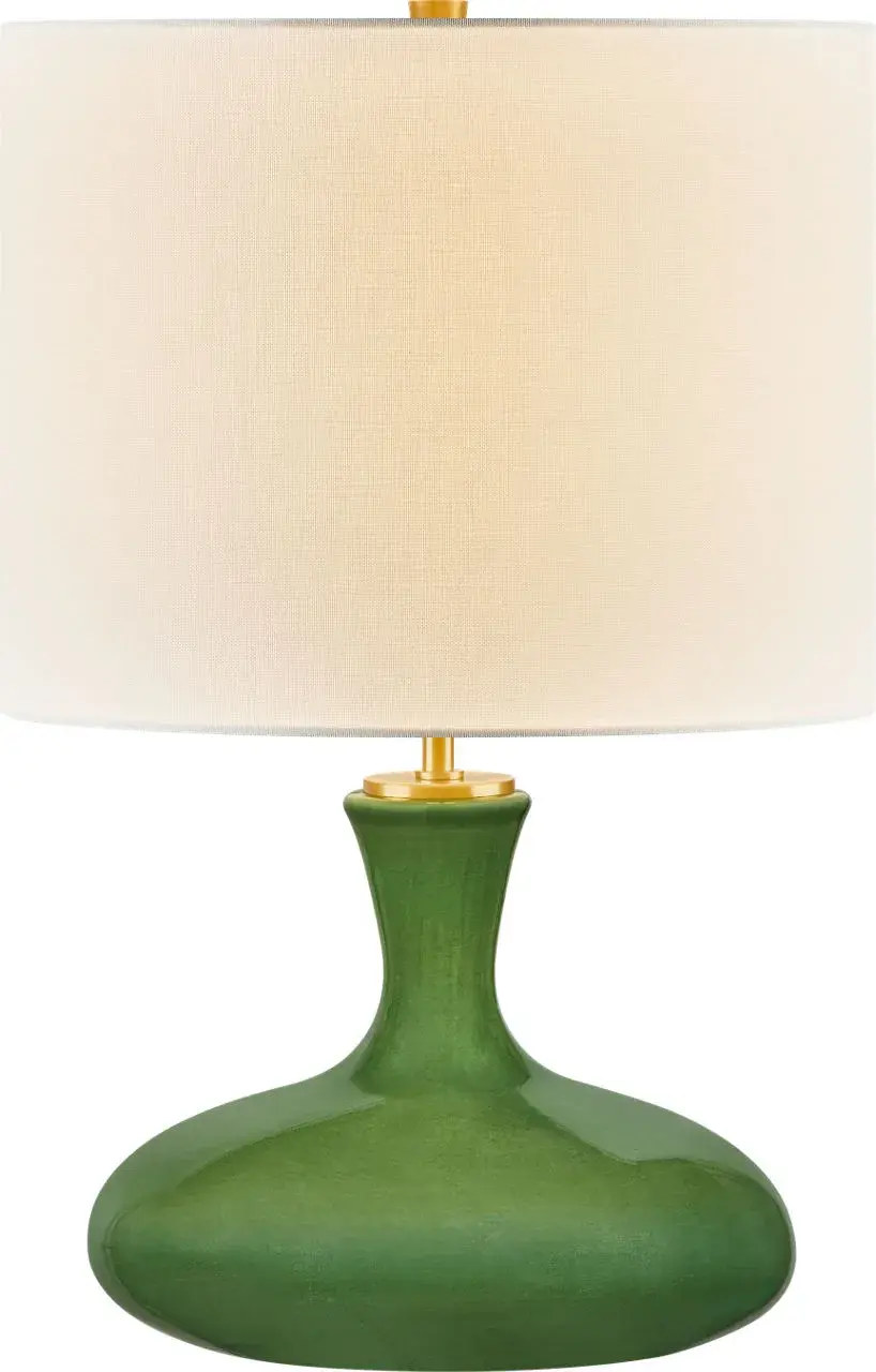 Amber 21" Table Lamp in Green - Image 1