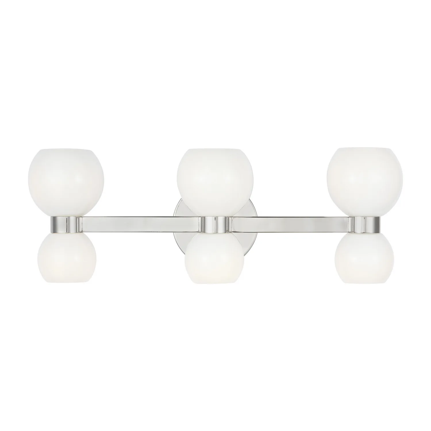 Londyn Six Light Vanity in Polished Nickel