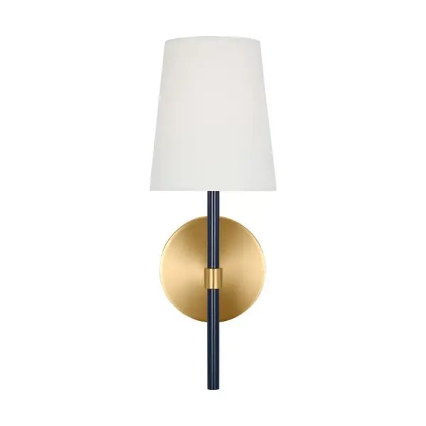 Monroe One Light Wall Sconce in Burnished Brass
