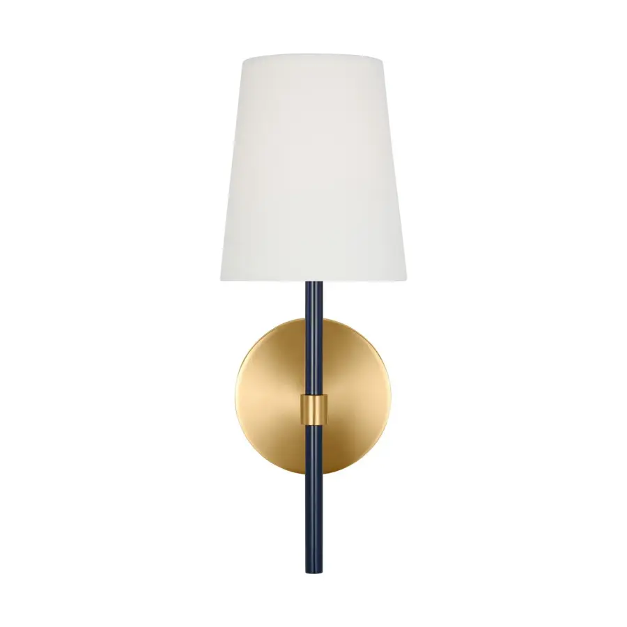 Monroe One Light Wall Sconce in Burnished Brass