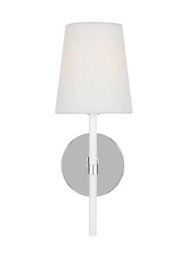 Monroe One Light Wall Sconce in Polished Nickel