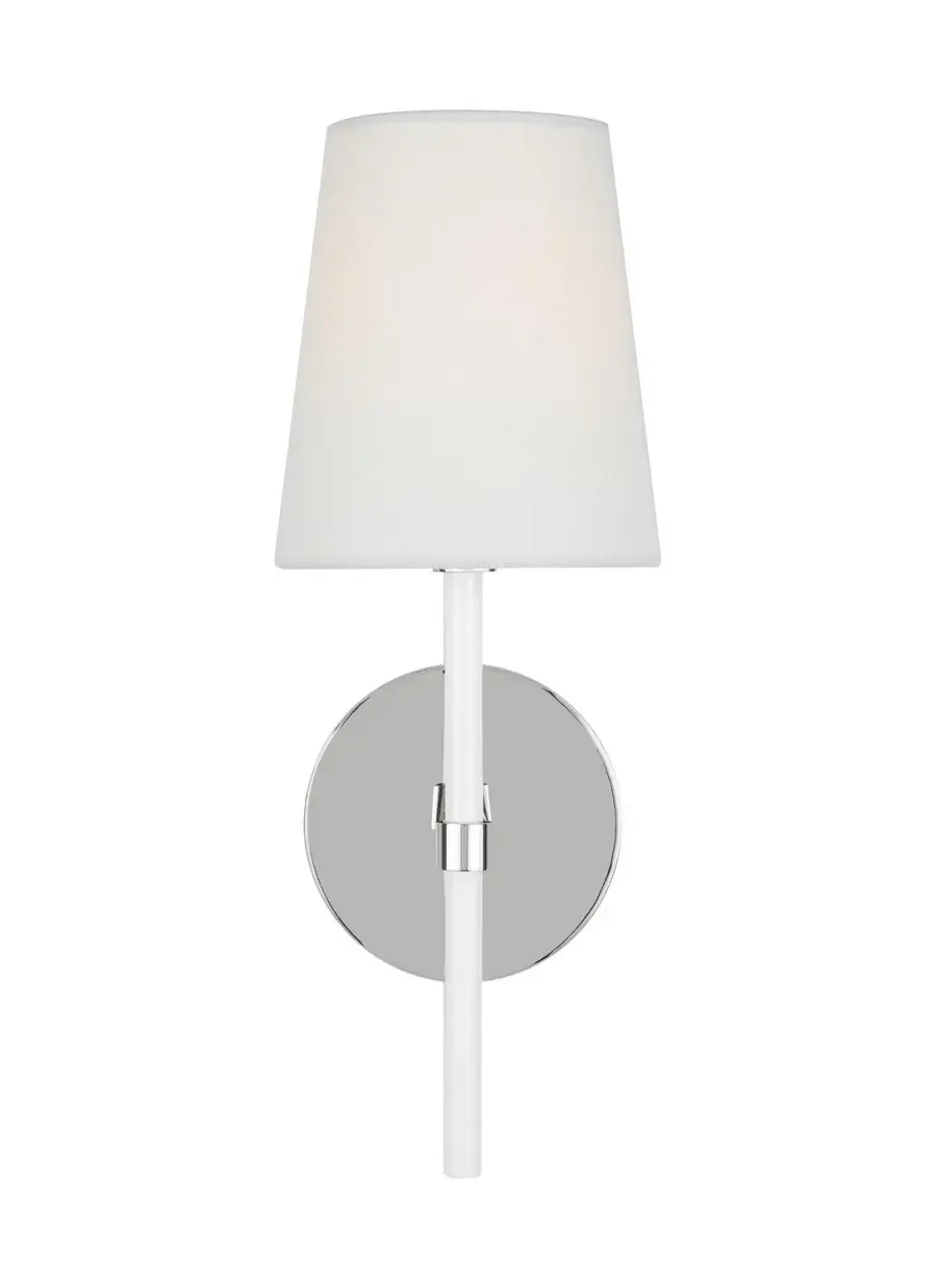Monroe One Light Wall Sconce in Polished Nickel