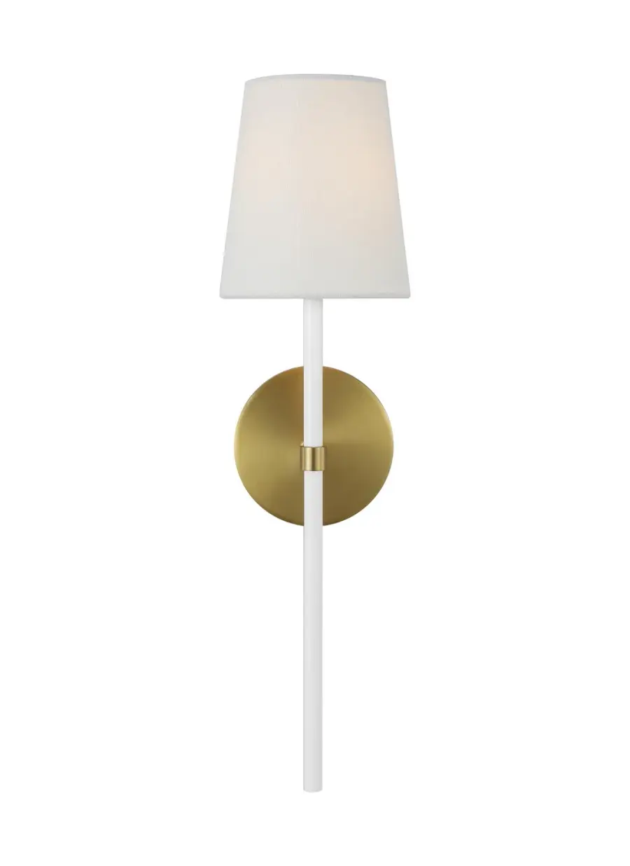 Monroe One Light Wall Sconce in Burnished Brass