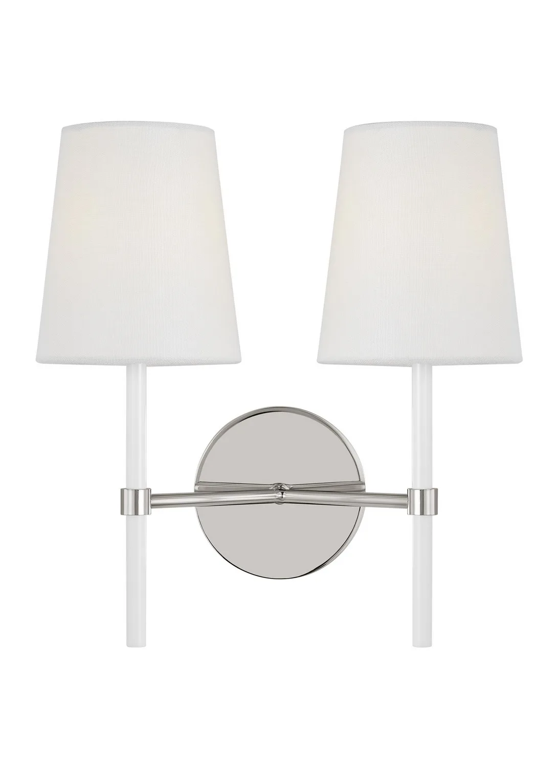Monroe Two Light Wall Sconce in Polished Nickel