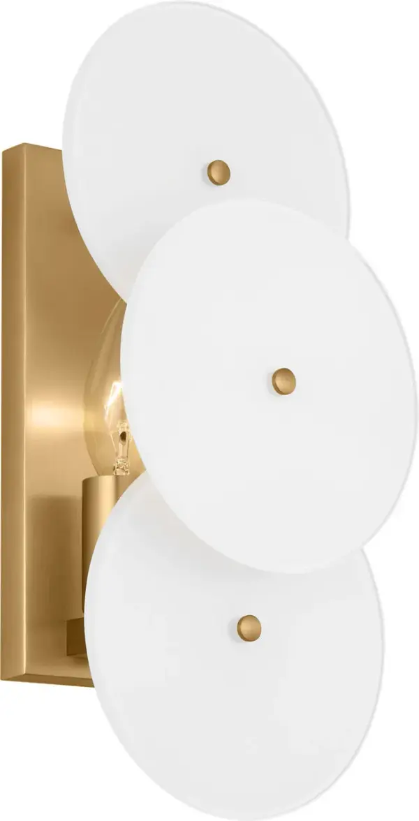 Emery Two Light Wall Sconce in Burnished Brass - Image 1