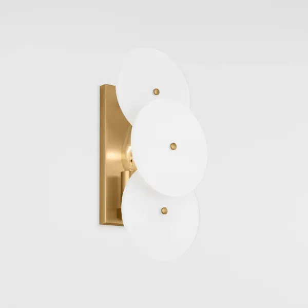 Emery Two Light Wall Sconce in Burnished Brass - Image 2