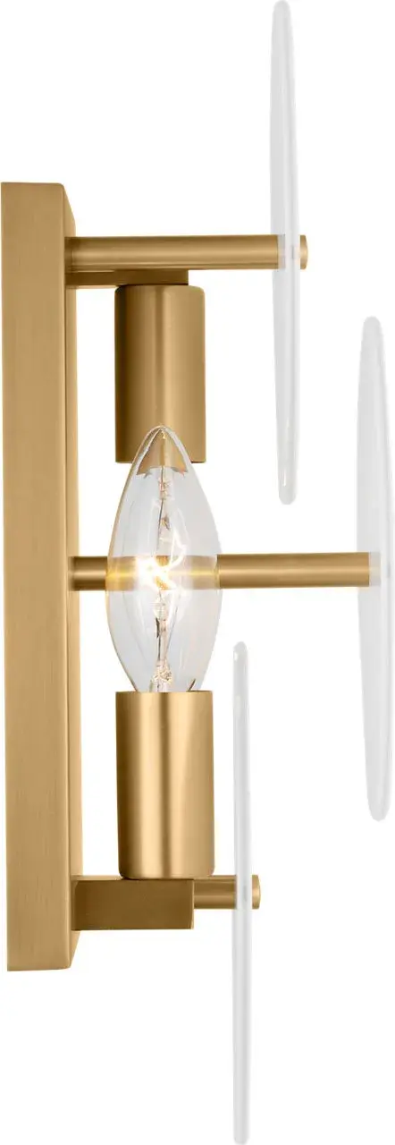 Emery Two Light Wall Sconce in Burnished Brass - Image 8
